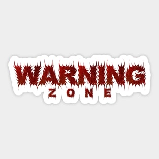 Warning Zone Sticker